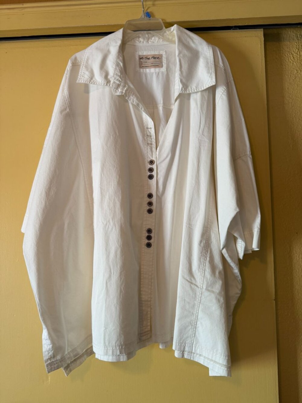 Free People - We the Free, Cotton Off White Tunic, Baggy Size X- Large NWOT
